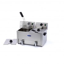ELECTRIC FRYER WITH FAUCET  2x 8 L